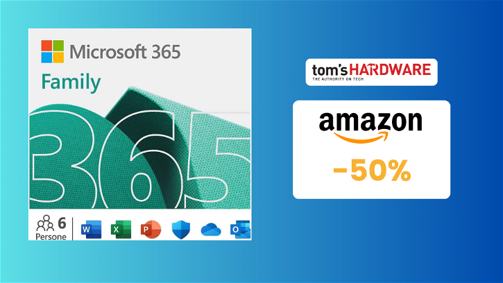 Immagine di Microsoft 365 Family crolla a metà prezzo! (-50%)