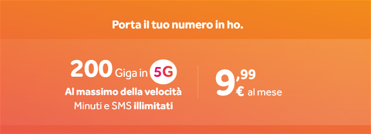 Immagine di Ho Mobile rivoluziona l'offerta: 200GB in 5G a MENO di 10€ al mese!