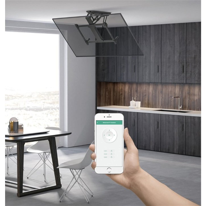 Immagine di Techly, supporto TV da soffitto motorizzato intelligente, il meglio per l’intrattenimento