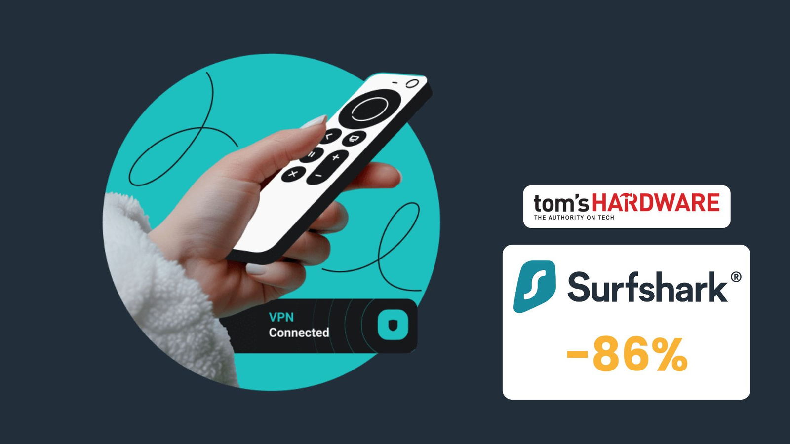 Immagine di Risparmia l'86% e accedi a Apple TV ovunque grazie a Surfshark VPN