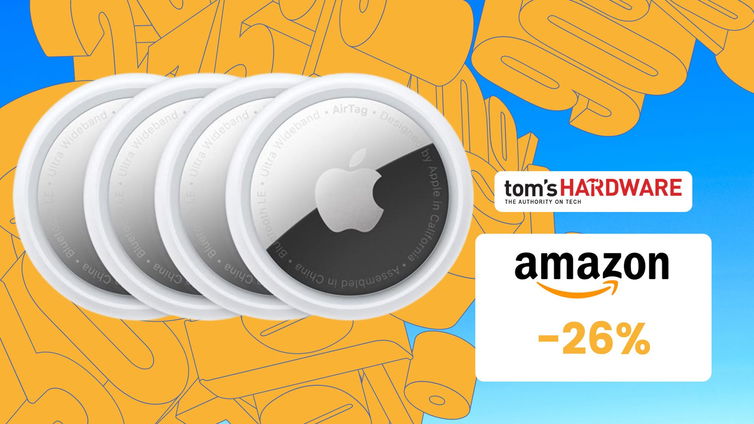 Immagine di Quattro Apple AirTag a 95€, CHE PREZZO! -26%!