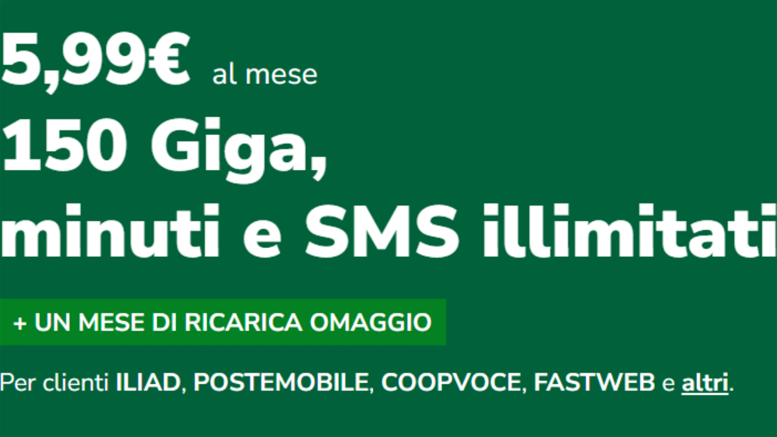 Immagine di ULTIMI GIORNI per avere 150GB, minuti e SMS illimitati a MENO di 6€ al mese con Very Mobile!