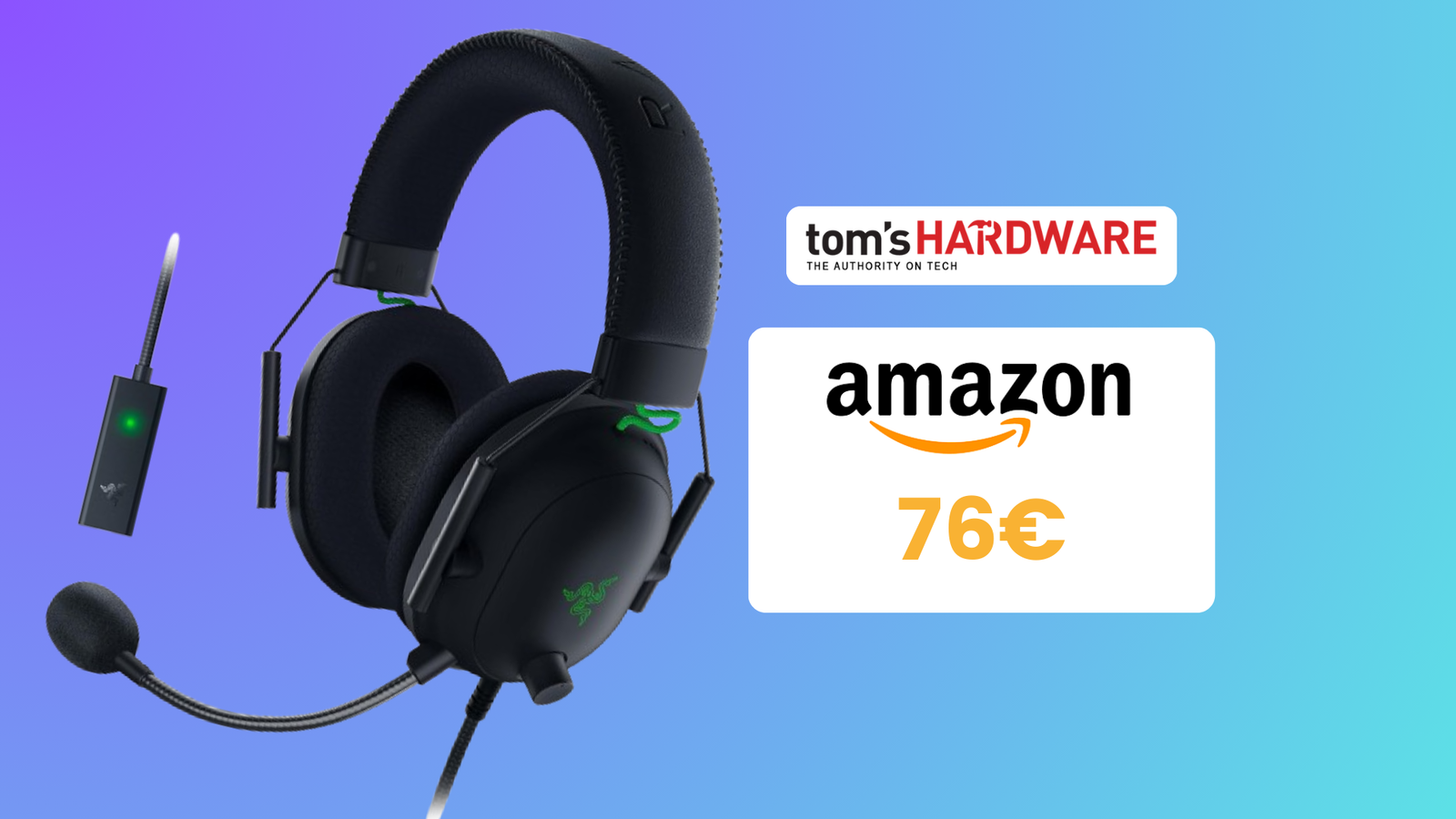 Immagine di Le OTTIME cuffie gaming Razer BlackShark V2 oggi costano SOLO 76€!