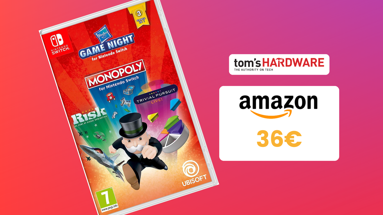 Immagine di Tre giochi in uno a SOLO 36€! Hasbro Game Night per Nintendo Switch costa il 35% in MENO