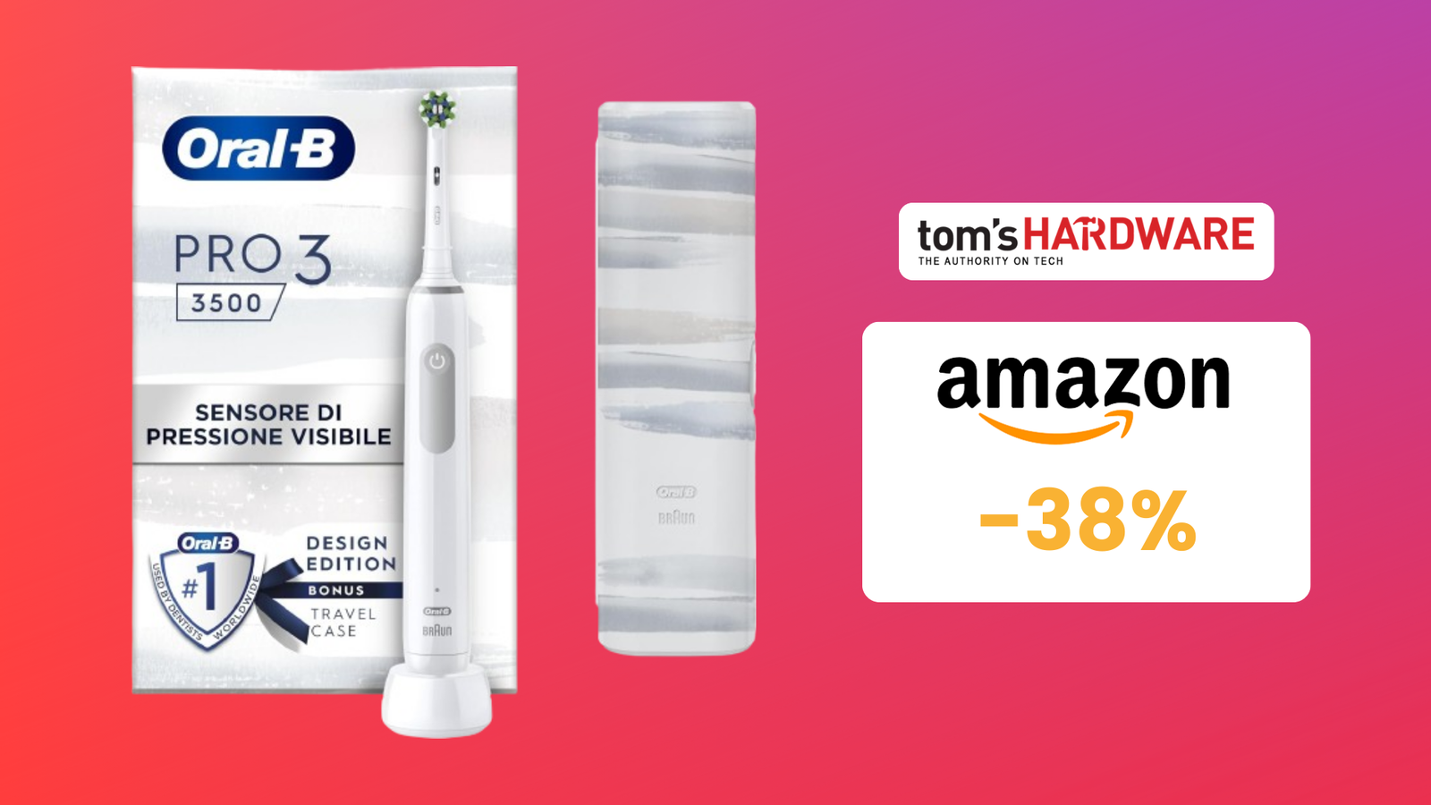 Immagine di Spazzolino elettrico professionale Oral-B a MENO di 45€! Imperdibile