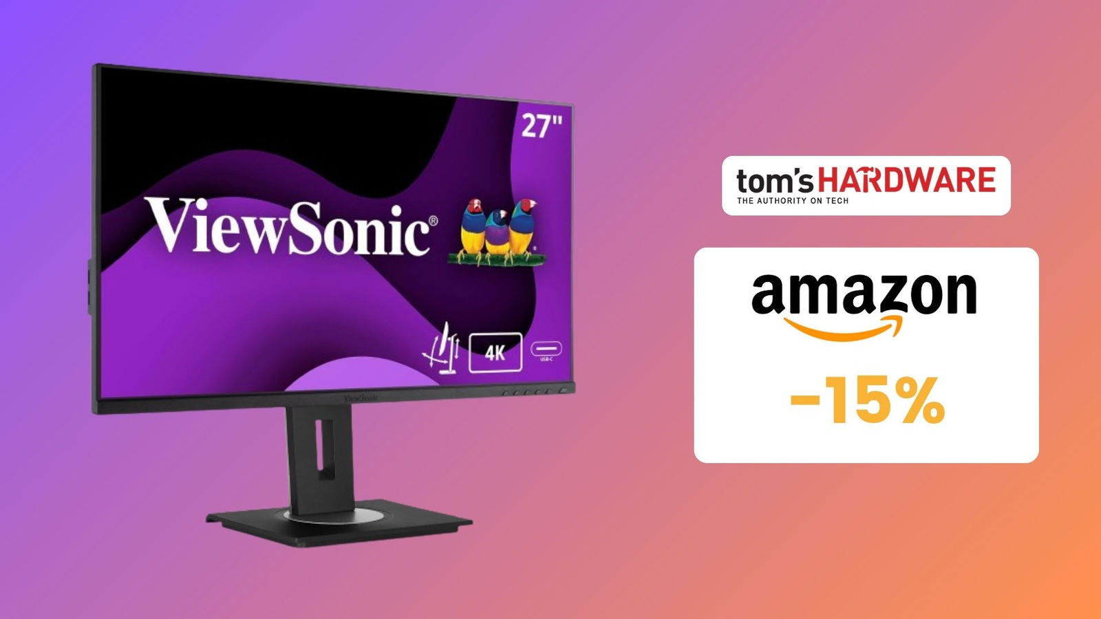 Immagine di Questo monitor Viewsonic 4K da 27" non è mai costato COSI' POCO! SOLO 220€!