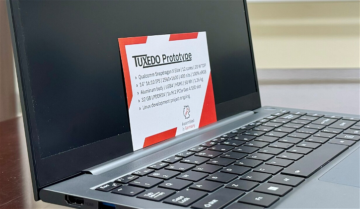 Immagine di Tuxedo presenta il primo portatile Linux con processore Snapdragon X Elite, si chiama "Drako"