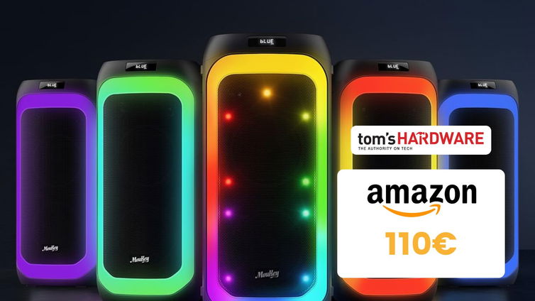 Immagine di Cassa Bluetooth da 360W con 2 microfoni per karaoke e luci da discoteca. Affare a 110€!