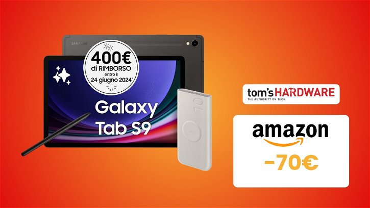 Immagine di Samsung Galaxy Galaxy Tab S9 in OFFERTA su Amazon: ottenete anche 400€ di cashback!