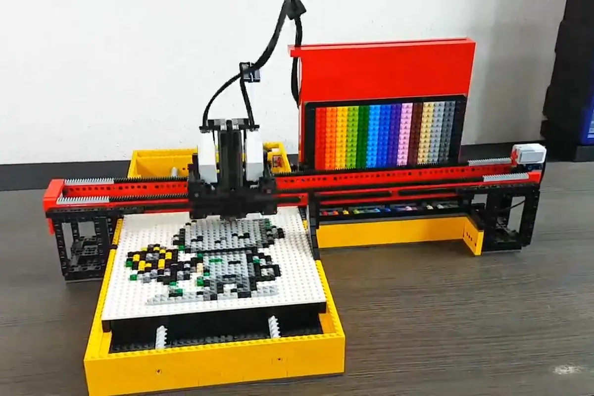 Immagine di Pixelbot 3000 crea bellissimi mosaici Lego grazie all'inteligenza artificiale
