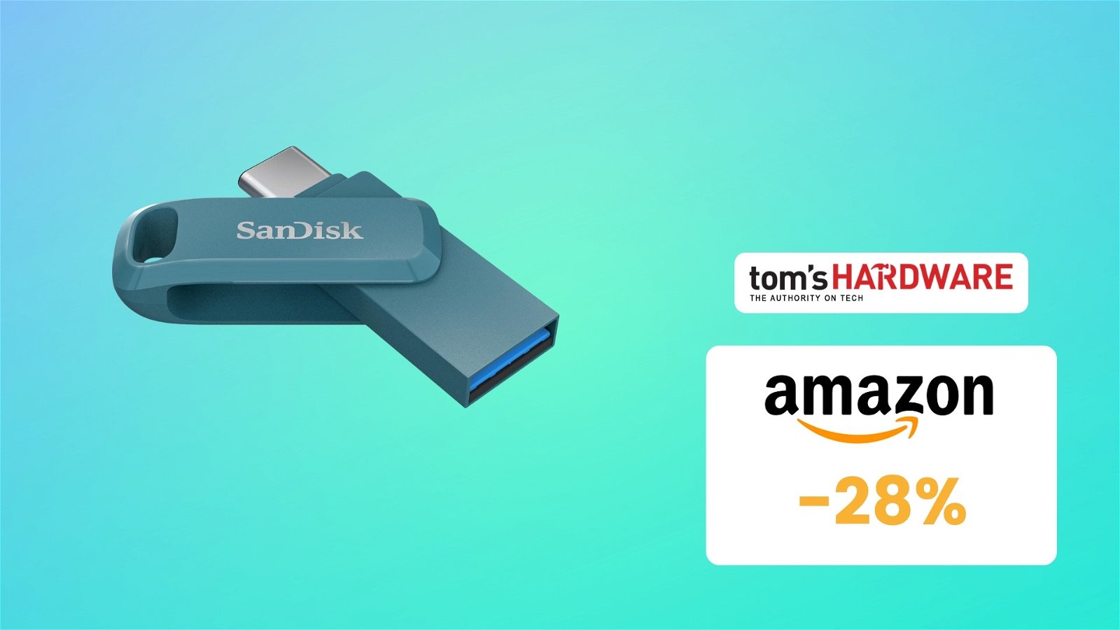 Immagine di Questa chiavetta USB-C SanDisk da 128GB è in SUPER SCONTO! (-28%)