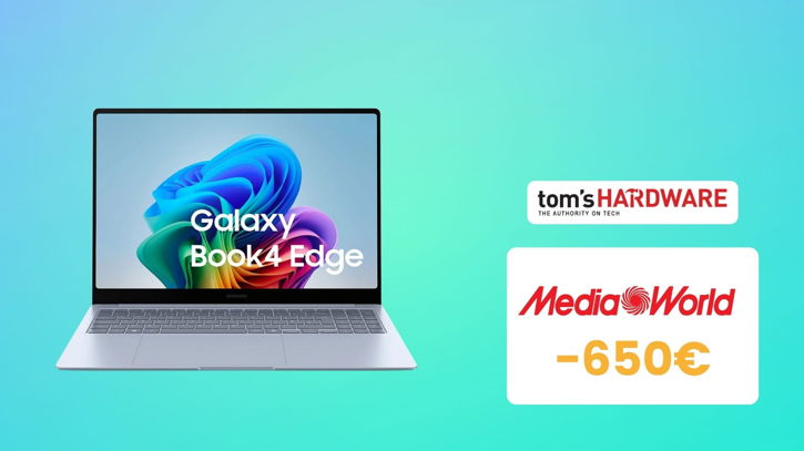 Immagine di Samsung Galaxy Book4 Edge da 16": laptop con Copilot a un prezzo SHOCK! (-650€)