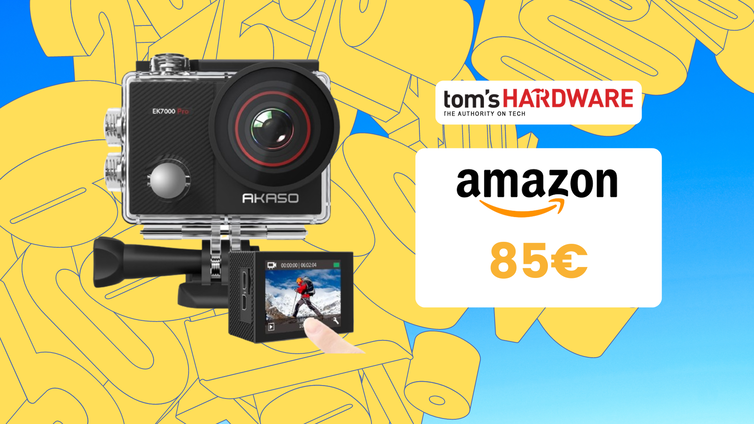 Immagine di Questa Action Cam Akaso 4K con scheda SDXC inclusa costa pochissimo! Solo 85€!