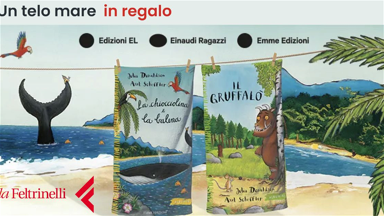 Immagine di Acquista 20€ di libri per ragazzi da Feltrinelli, e ricevi in regalo un bellissimo telo mare!