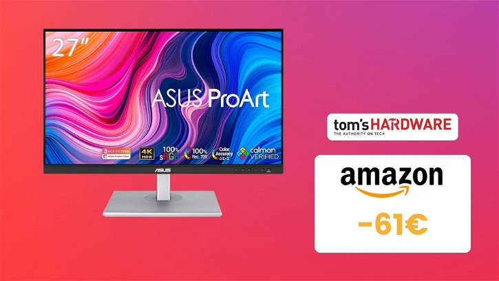 Immagine di Questo monitor Asus 4K è PERFETTO per i grafici, e CHE SCONTO! (-61€)