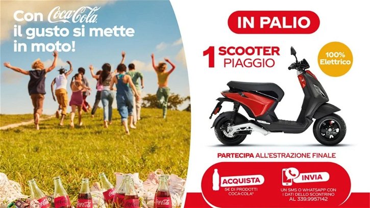 Immagine di Vuoi vincere uno scooter Piaggio? Te lo regala Coca Cola!