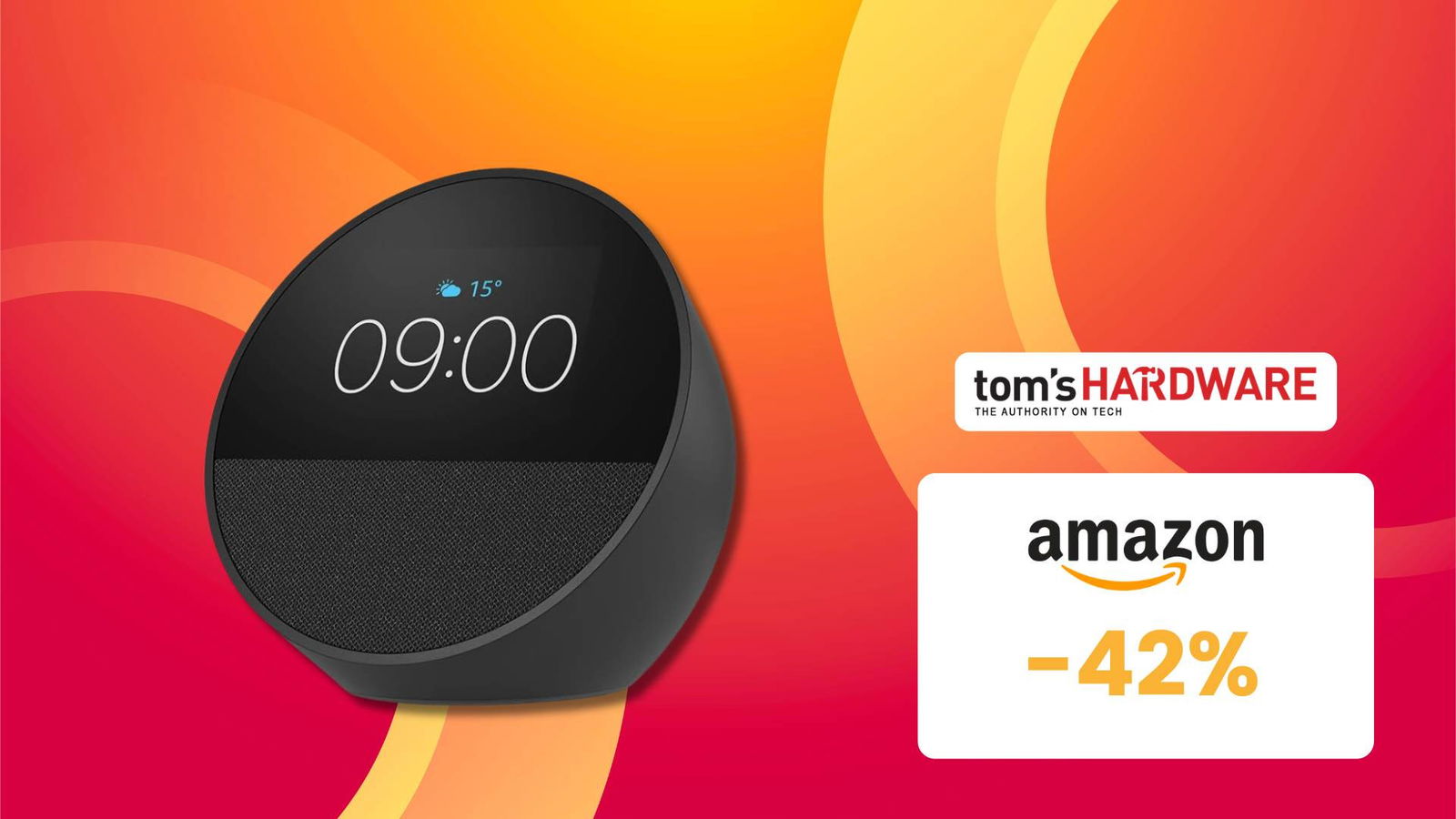 Immagine di Nuovissimo Amazon Echo Spot a solo 54€! Sconto del 42%