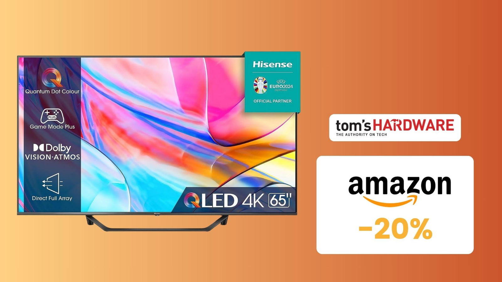 Immagine di Risparmio OTTIMO per questa Smart TV Hisense da 65 pollici: COSTA POCHISSIMO! (-20%)