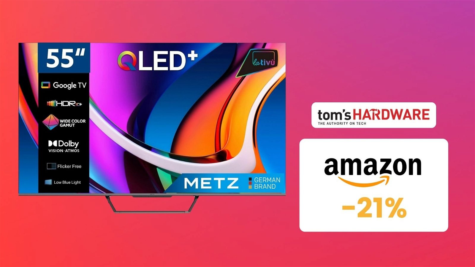 Immagine di CONTINUA A CALARE DI PREZZO: Smart TV QLED da 55 pollici a un PREZZO SHOCK! (-21%)