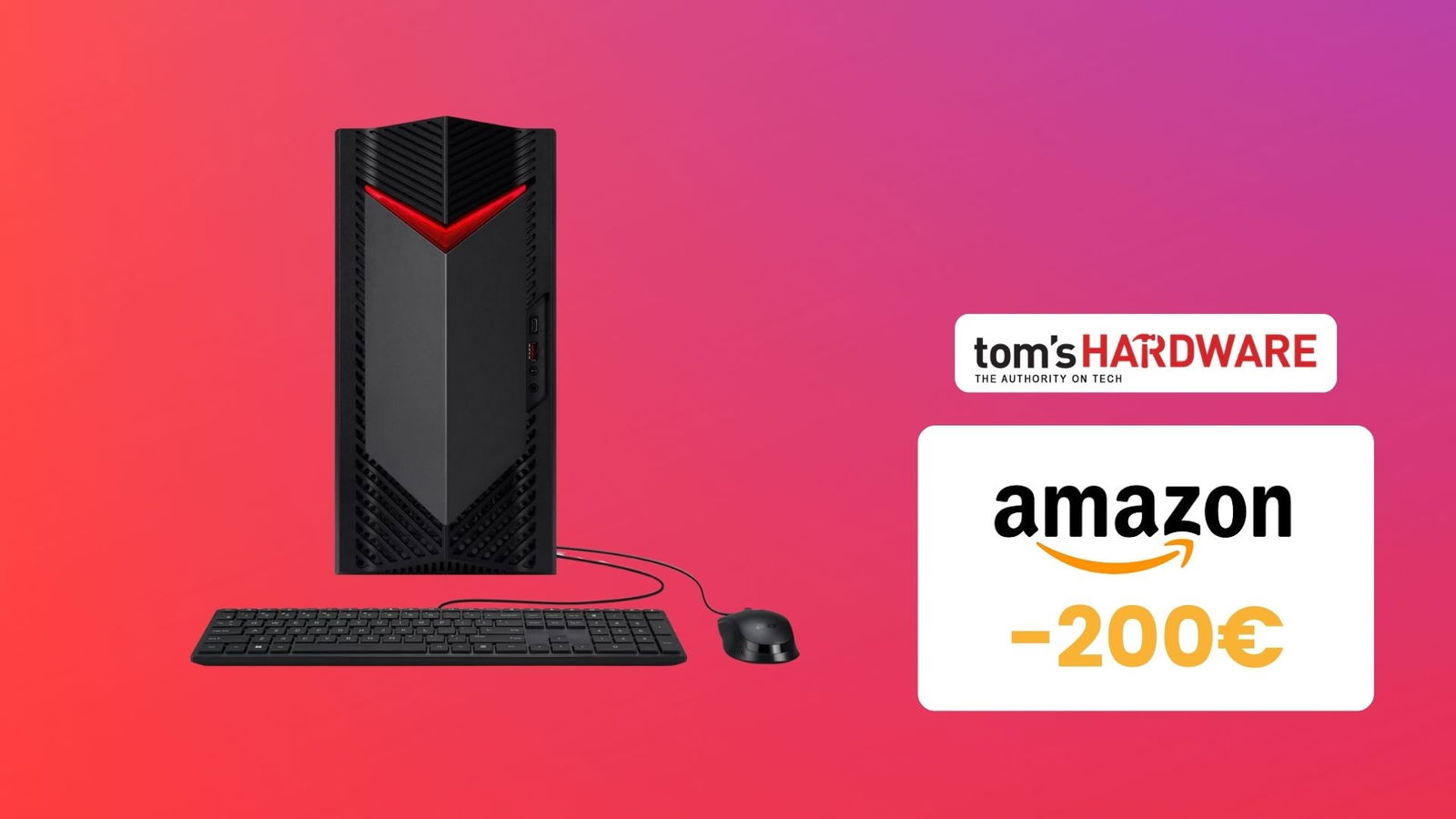 Immagine di Completo, performante e CONVENIENTE: desktop da gaming Acer Nitro 50 in SCONTO DI 200€!