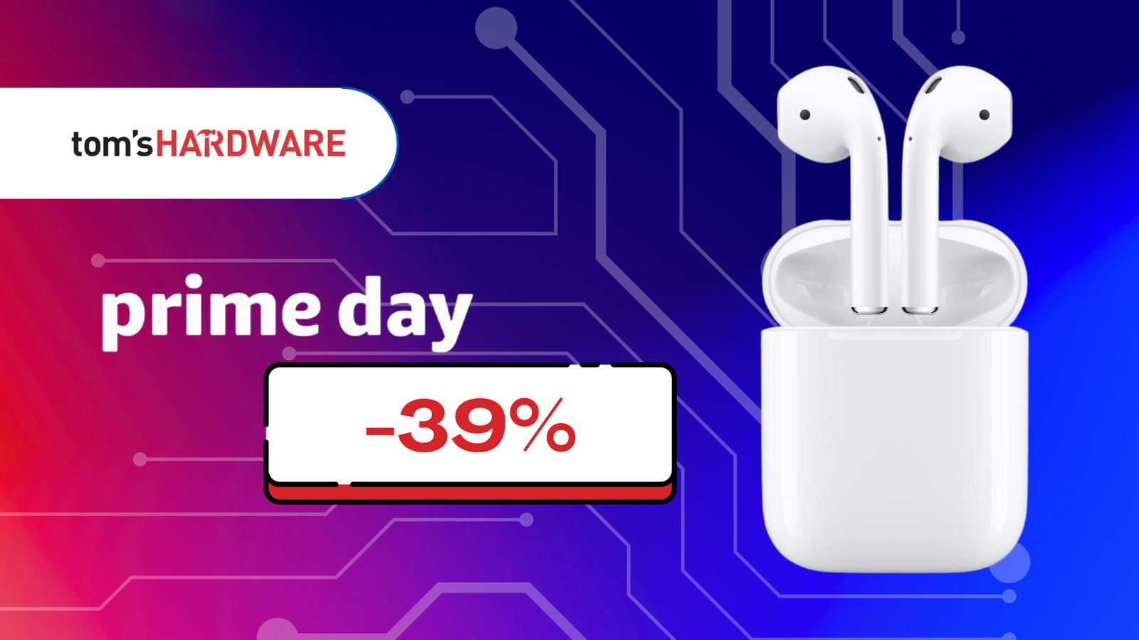 Immagine di OFFERTA ASSURDA per le Apple AirPods di 2agen, il prezzo CROLLA per il Prime Day! (-39%)