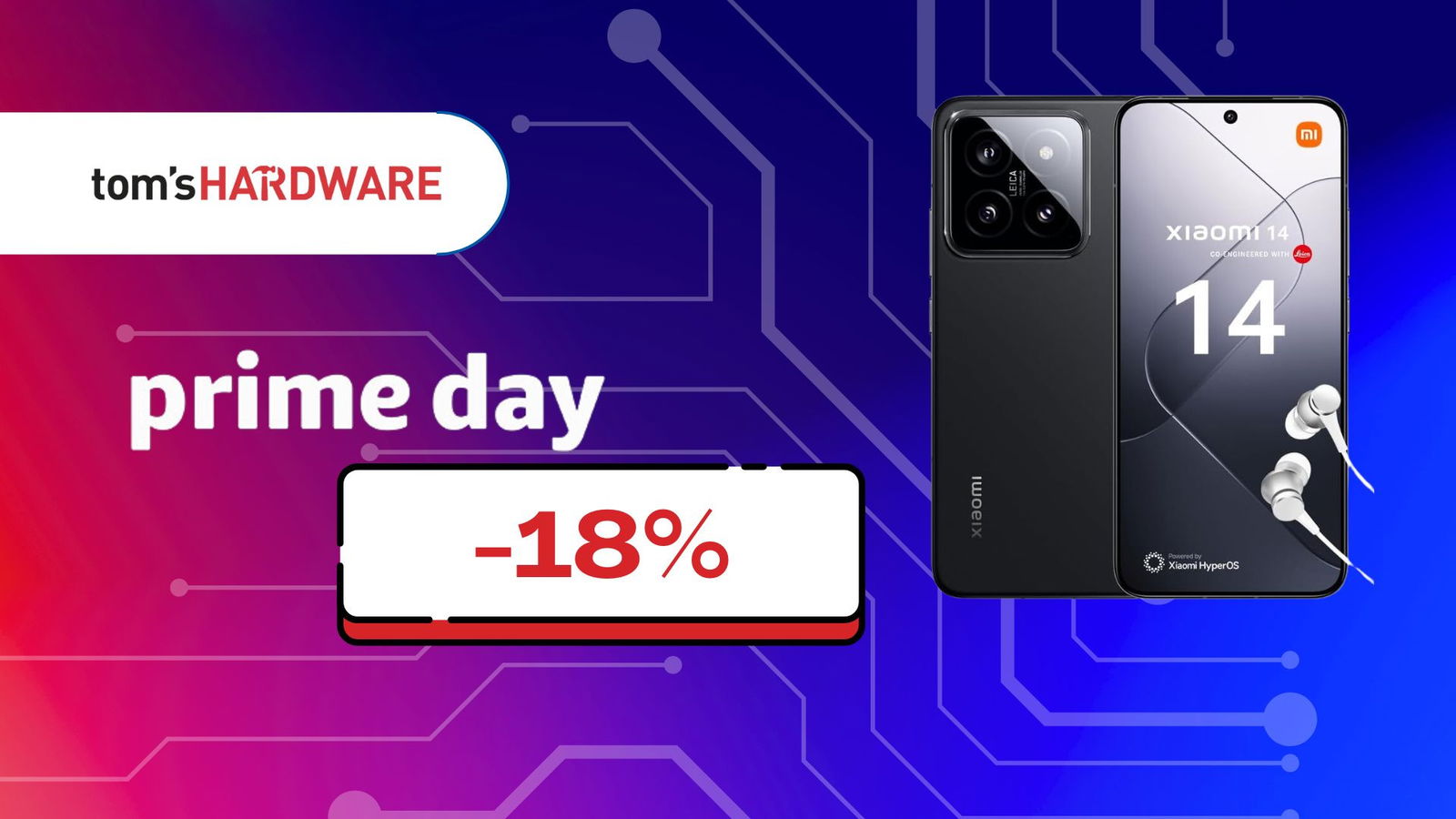 Immagine di SUPER SCONTO sullo Xiaomi 14: risparmia ALTRI 100€ grazie al Prime Day! (-18%)