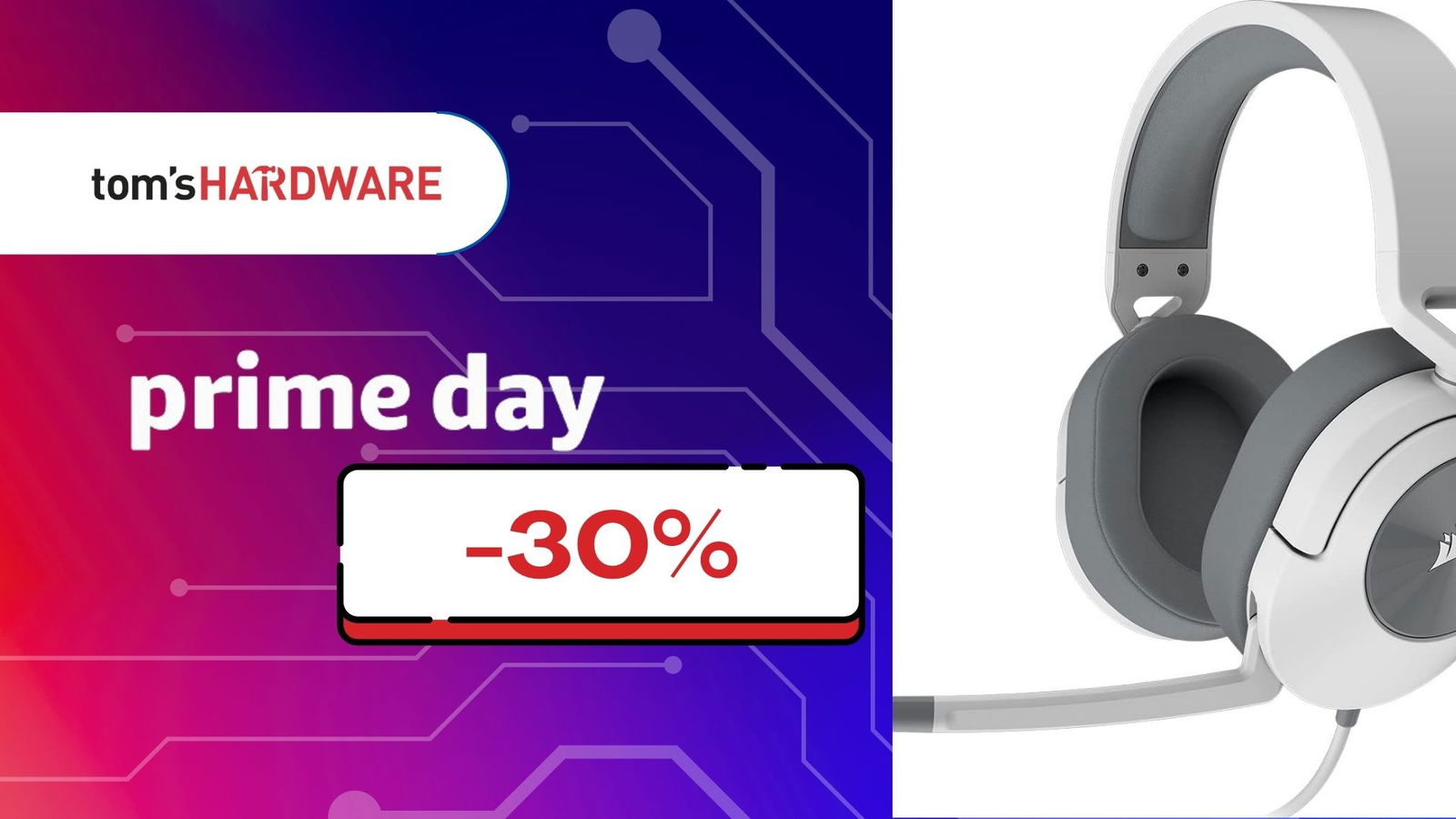 Immagine di Eleganti e di nuovo al MINIMO STORICO: cuffie da gaming Corsair HS55 Surround in SUPER SCONTO! (-30%)