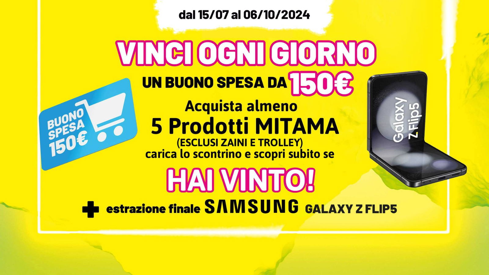 Immagine di Con Mitama, vinci Samsung Galaxy Z Flip5 e buoni spesa da 150€! Scopri come