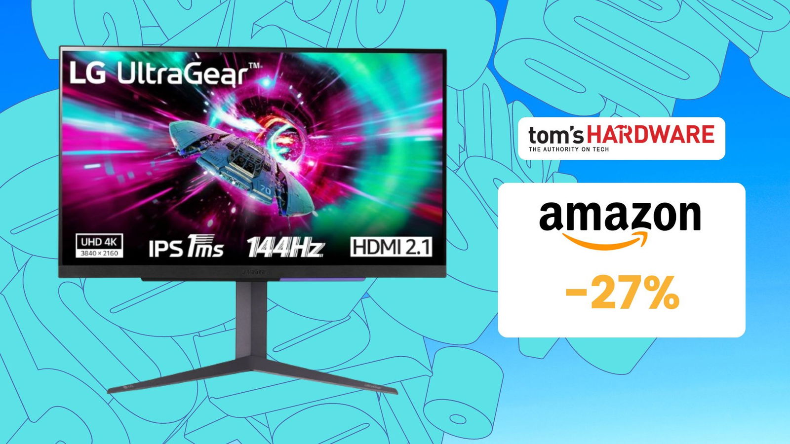 Immagine di RISPARMIO RECORD: monitor gaming LG 27GR93U con uno SCONTO del 27% su Amazon!