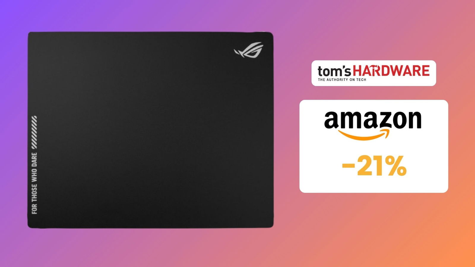 Immagine di Diventa un pro gamer con questo mouse pad ASUS in vetro temperato! Oggi con il 21% di SCONTO!