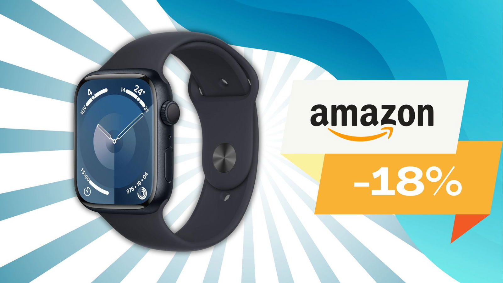 Immagine di Il MIGLIOR smartwatch Apple torna al PREZZO MINIMO: Apple Watch 9 da 45mm in SUPER SCONTO! (-18%)