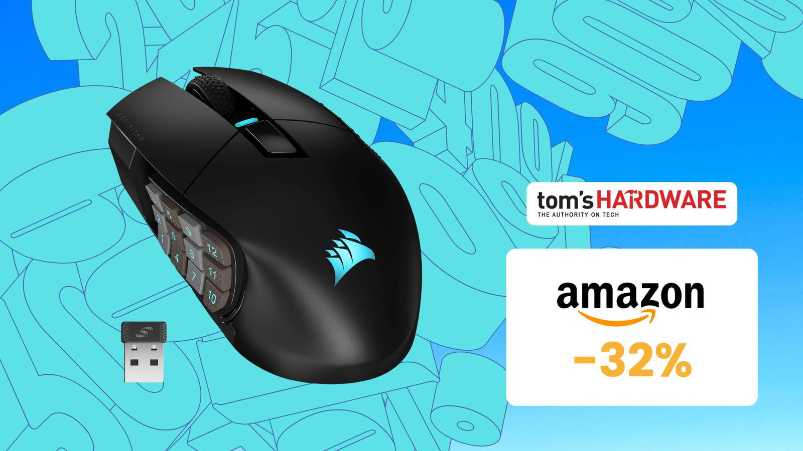 Immagine di Torna al prezzo del Prime Day; mouse da gaming Corsair Scimitare Elite a un prezzo SHOCK! (-32%)