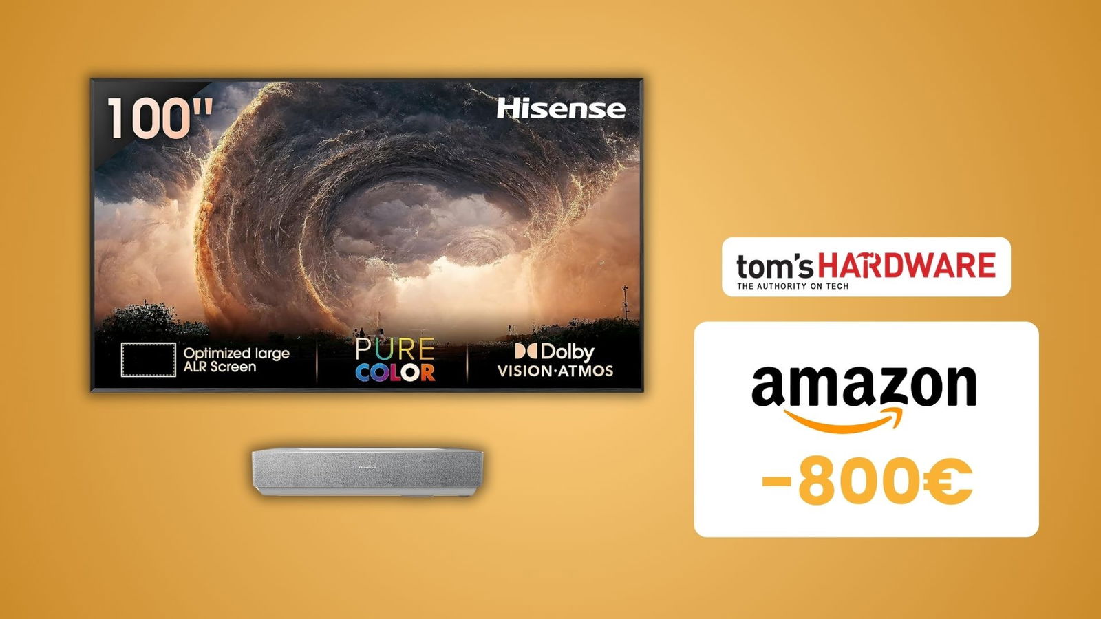 Immagine di 100 pollici sono abbastanza? Questa COLOSSALE TV Hisense ora costa MENO DEL PRIME DAY! (-800€)