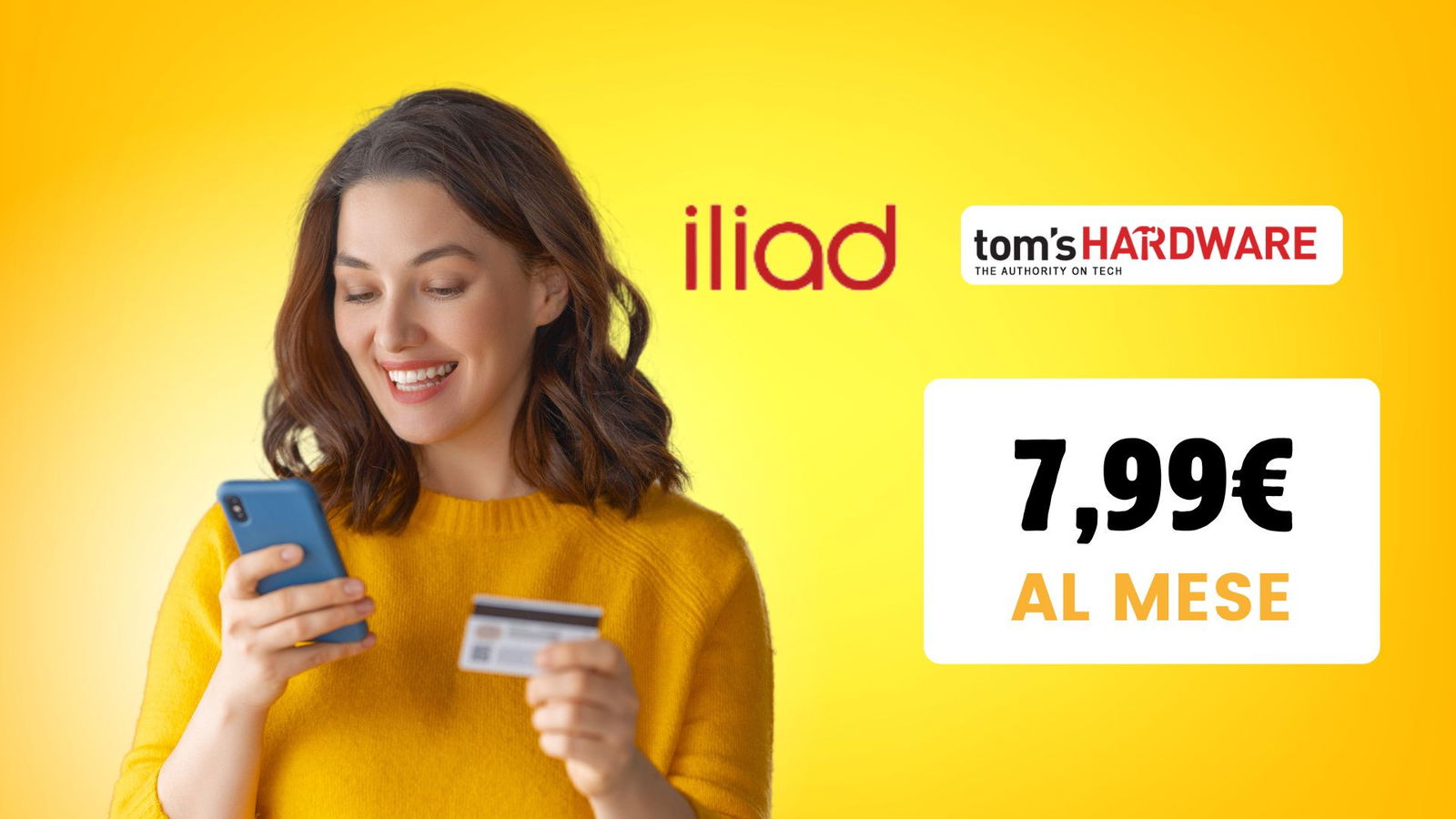 Immagine di Offerta imperdibile da Iliad: ben 120GB ad appena 7,99€ al mese!