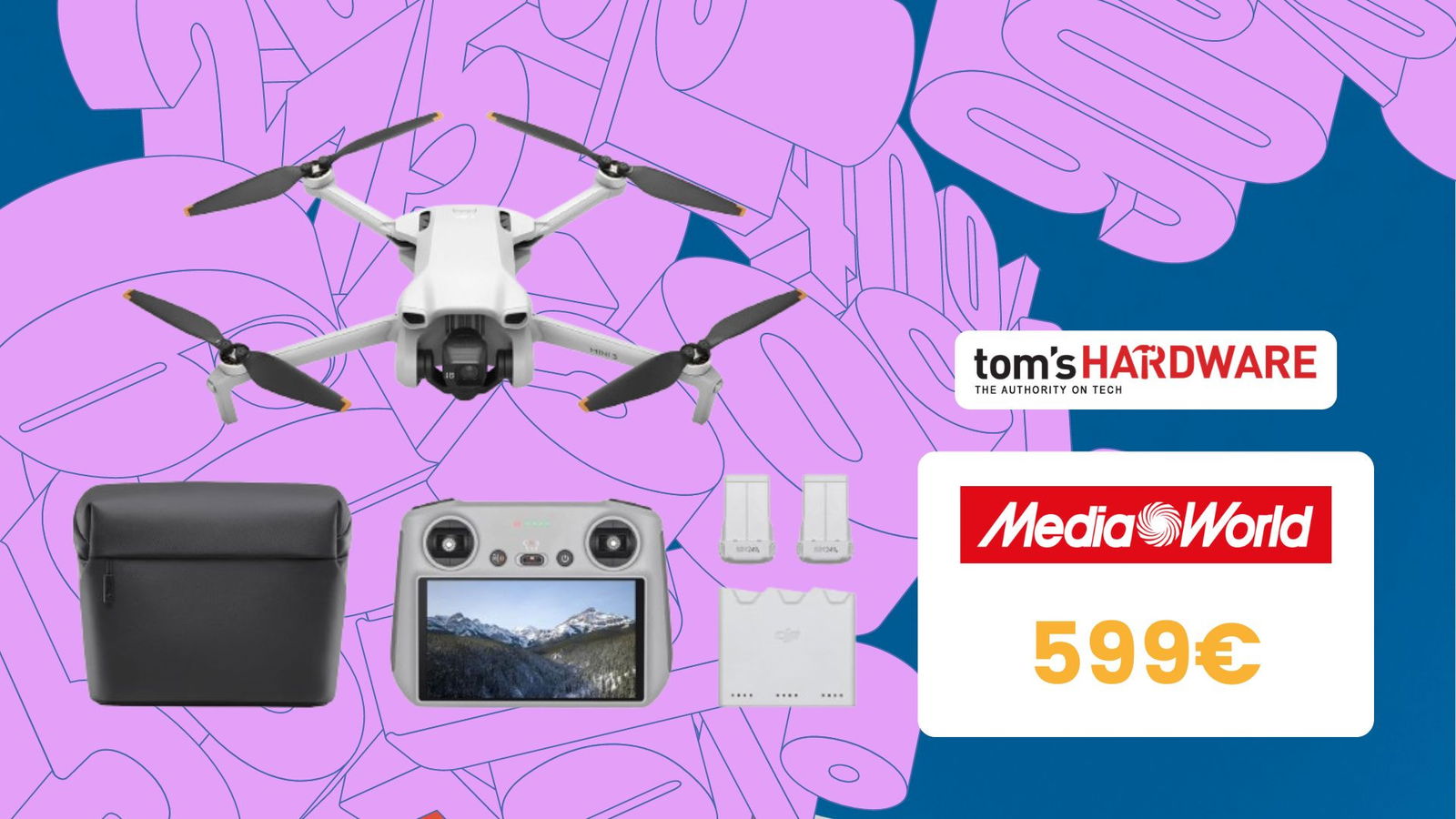 Immagine di DJI Mini 3: la versione Combo a meno di 600€ su Mediaworld!