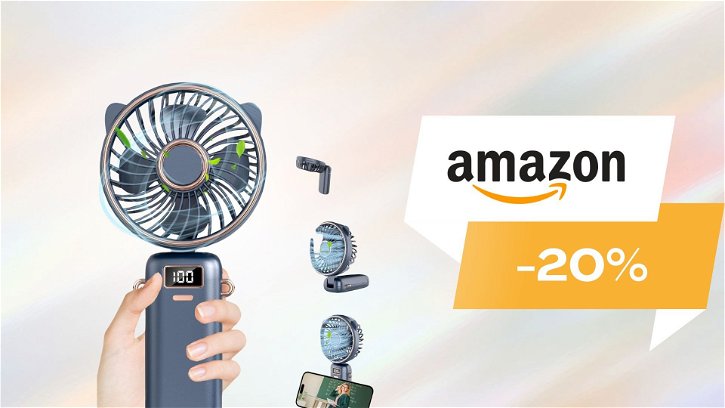 Immagine di Amazon Finds: niente più caldo col ventilatore portatile a un prezzo SHOCK! (-20%)