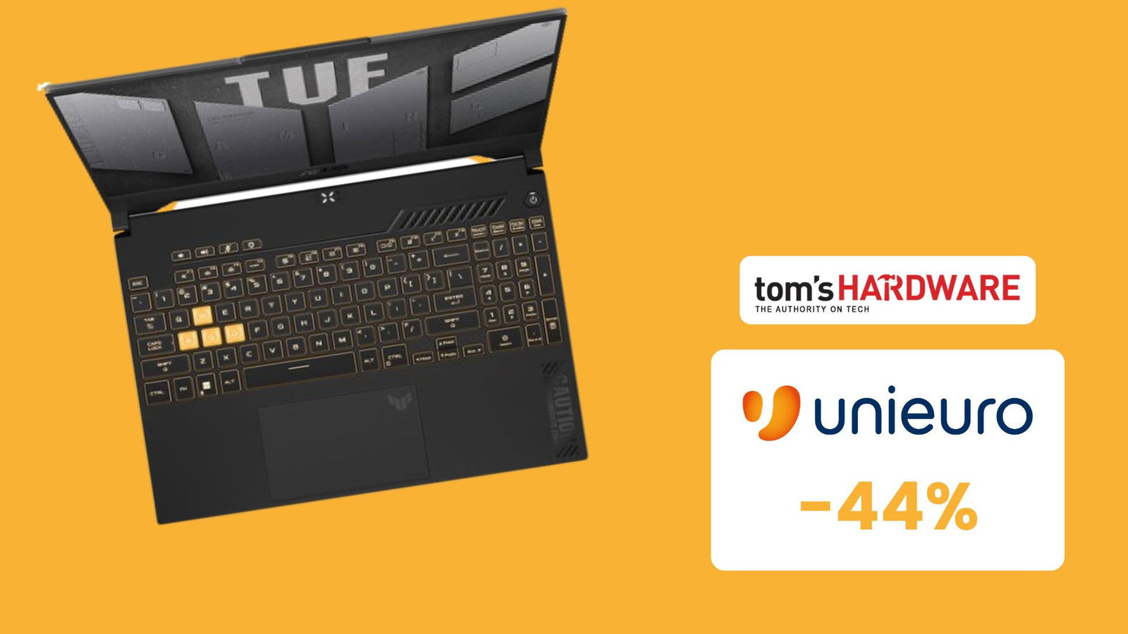 Immagine di Notebook gaming Asus TUF scontato più del 40% da Unieuro, non perderlo!