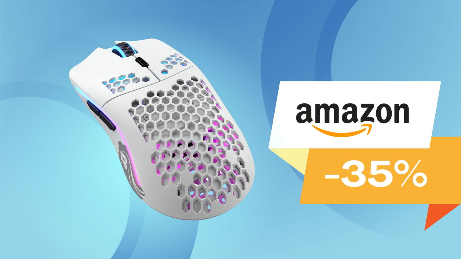 Immagine di Questo mouse da gaming wireless pesa SOLO 69 GRAMMI, e che SCONTO! (-35%)