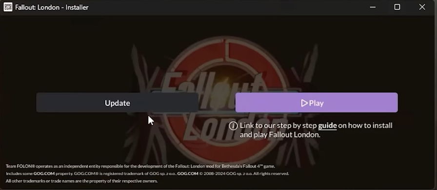 Fallout London come installare su GOG/Steam