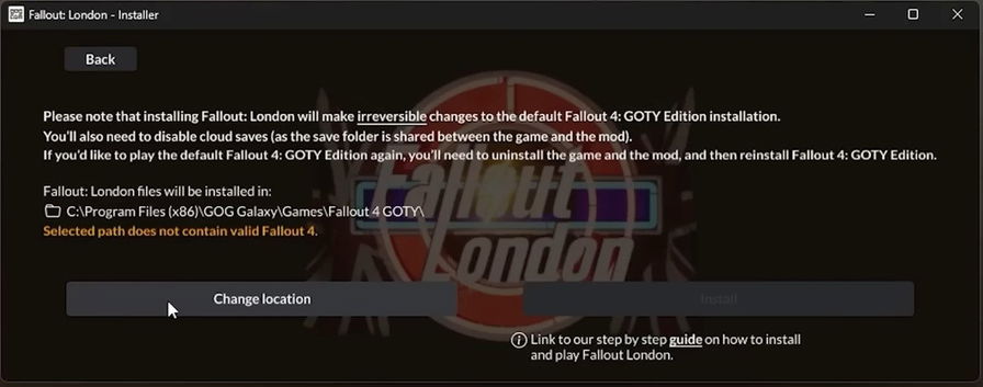 Fallout London come installare su GOG/Steam