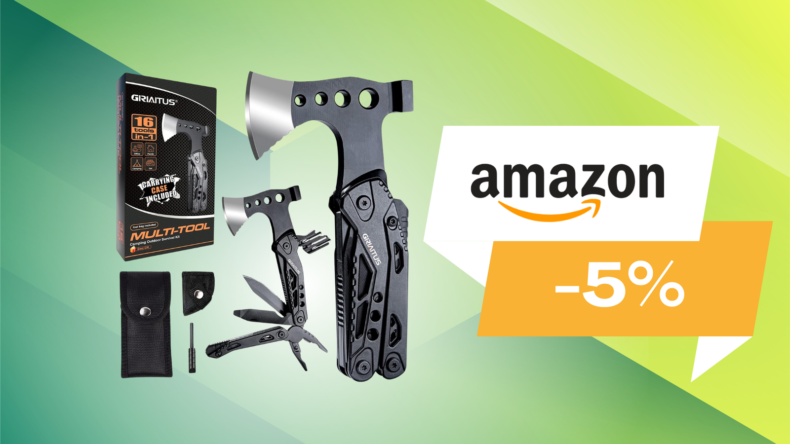 Immagine di Amazon Finds: imperdibile attrezzo da campeggio multifunzione in OFFERTA a soli 15€!