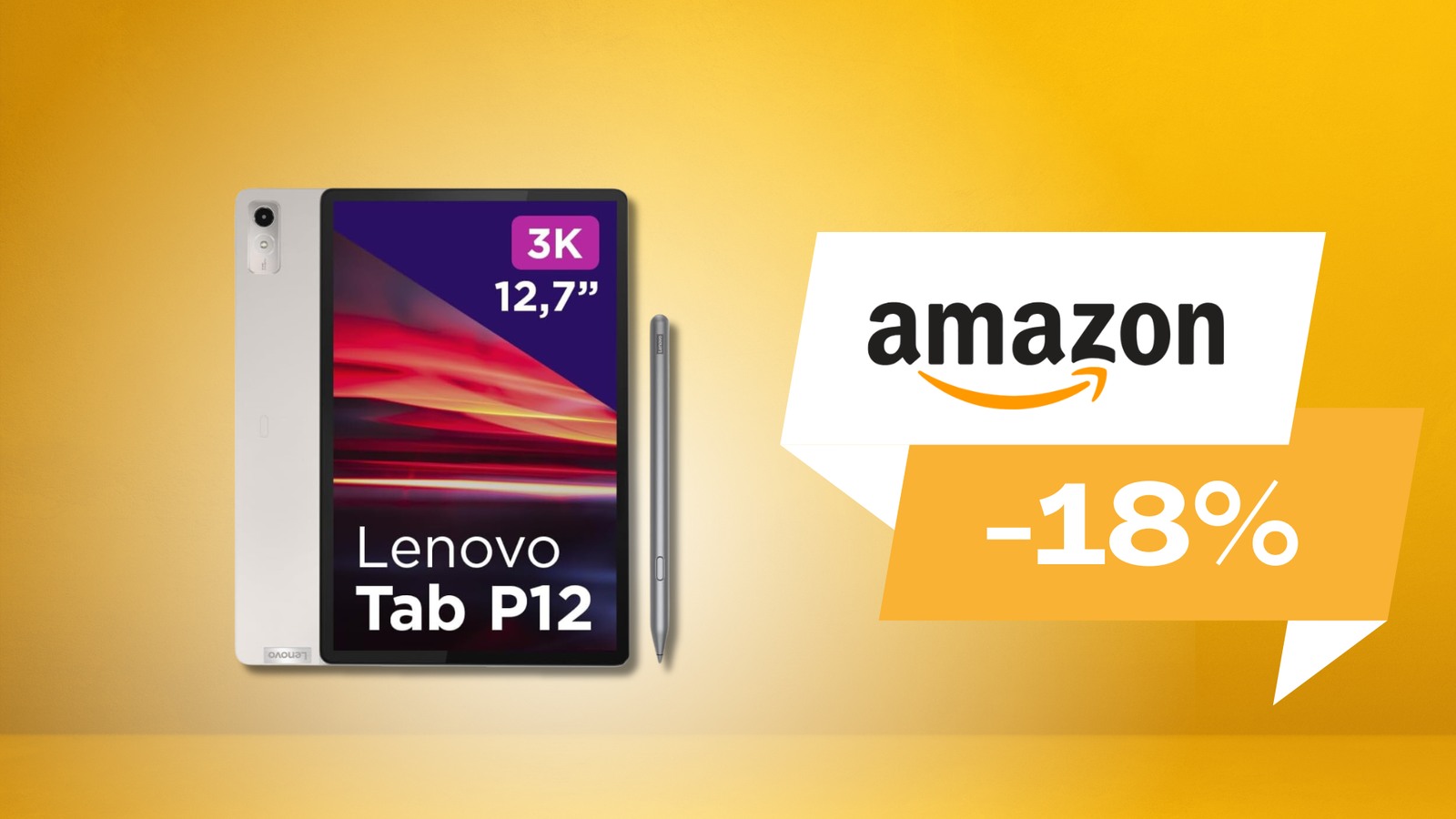 Immagine di Compatto, leggero e potente: Lenovo Tab P12 mai costato così POCO! (-18%)