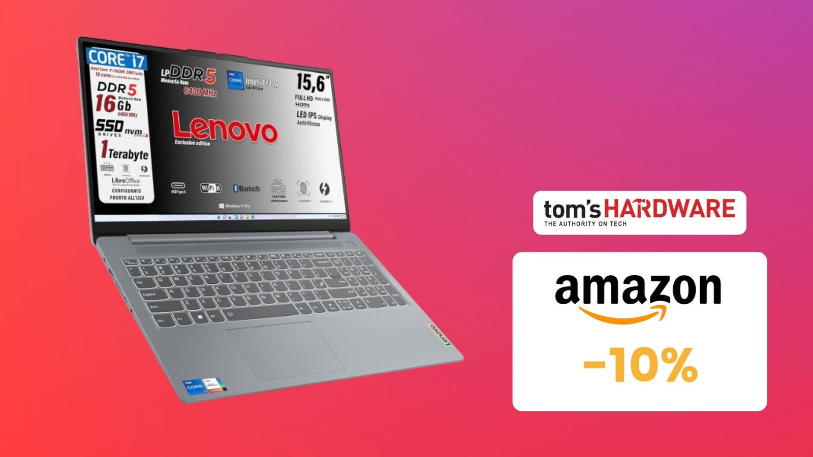 Immagine di Usa il coupon per risparmiare su questo ottimo e moderno notebook Lenovo