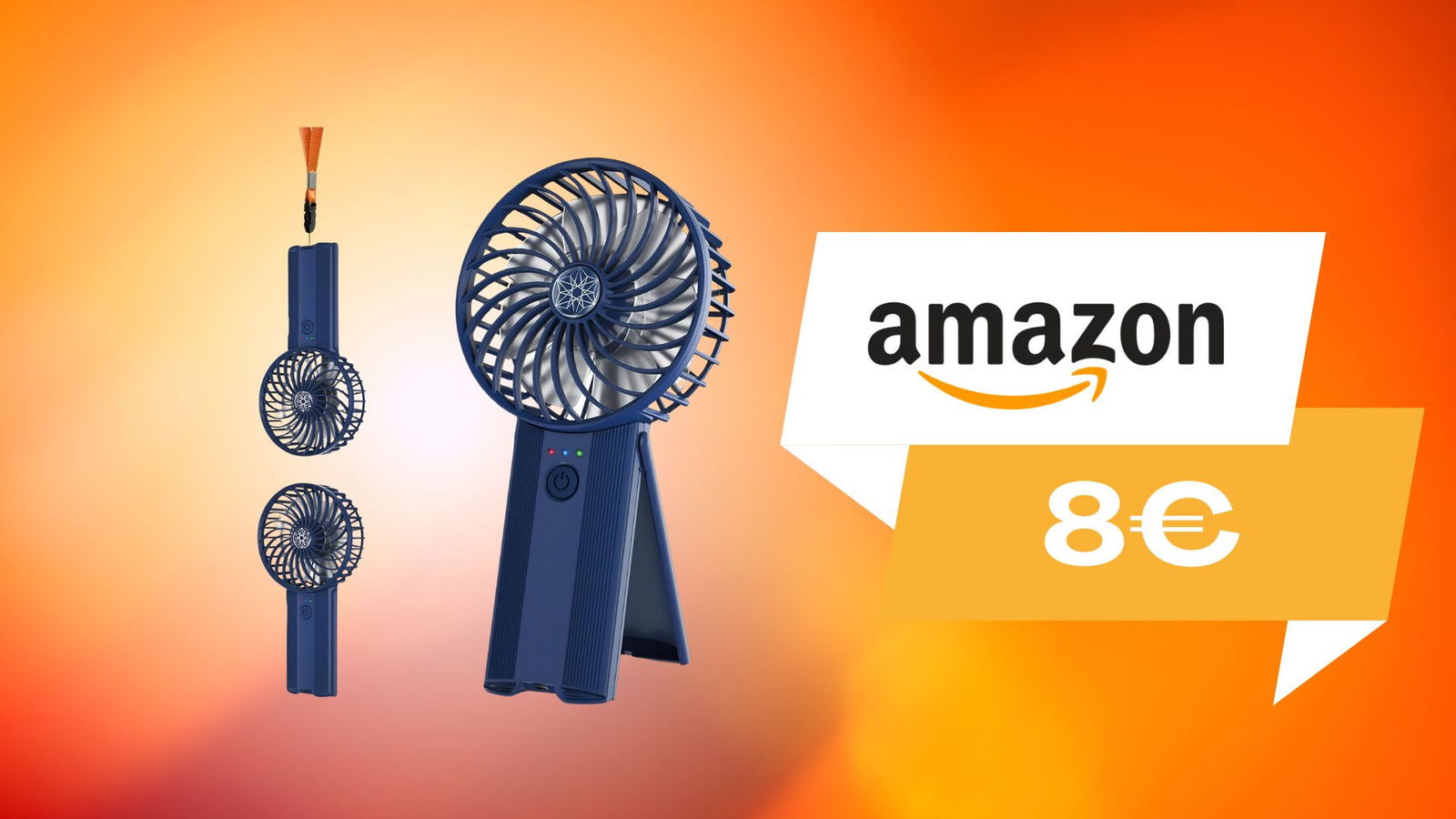 Immagine di Amazon Finds: affronta la sessione estiva con questo ventilatore portatile a soli 8€!