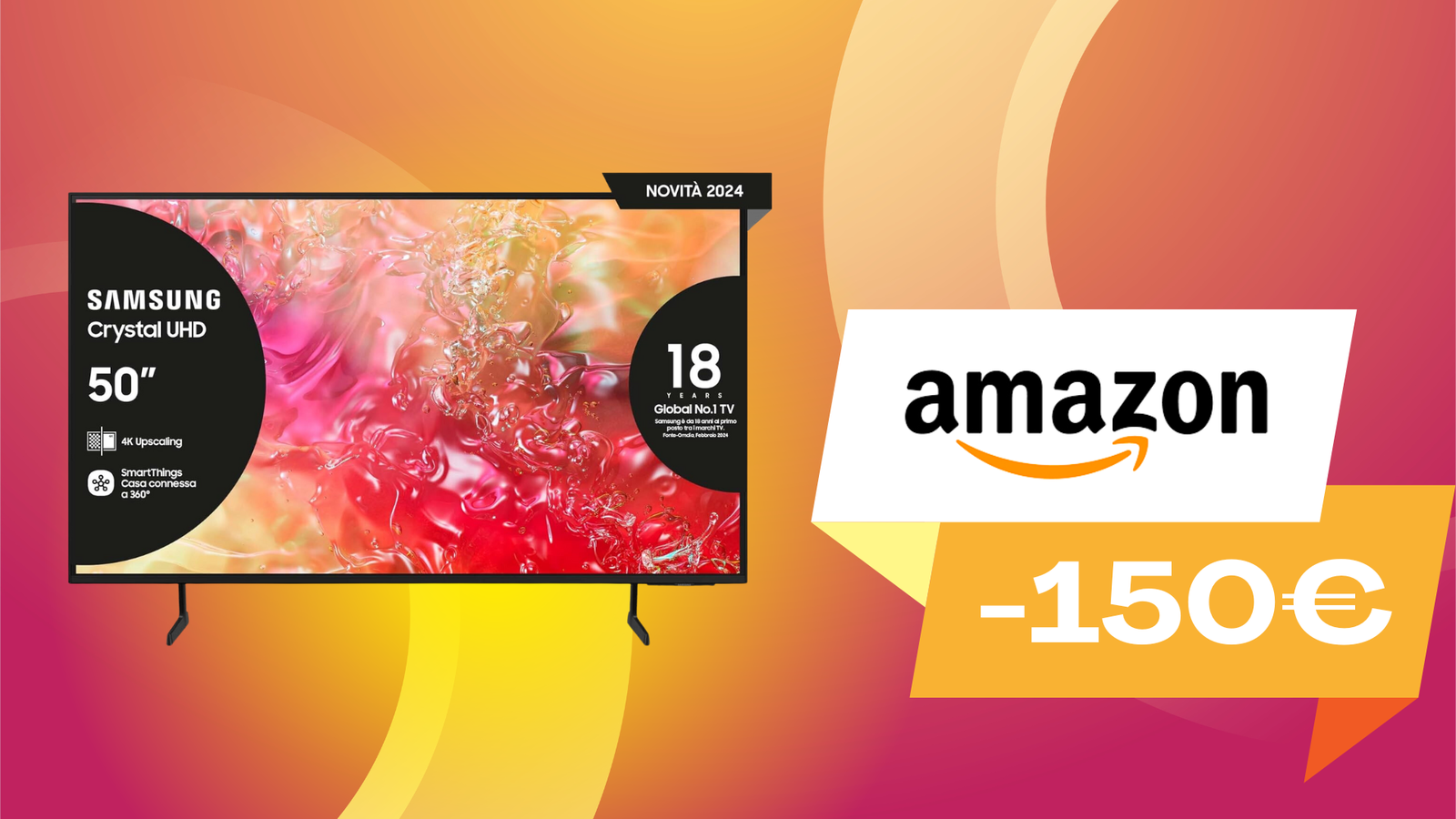 Immagine di 50 pollici e non sentirli: questa Smart TV Samsung costa POCHISSIMO! (-150€)