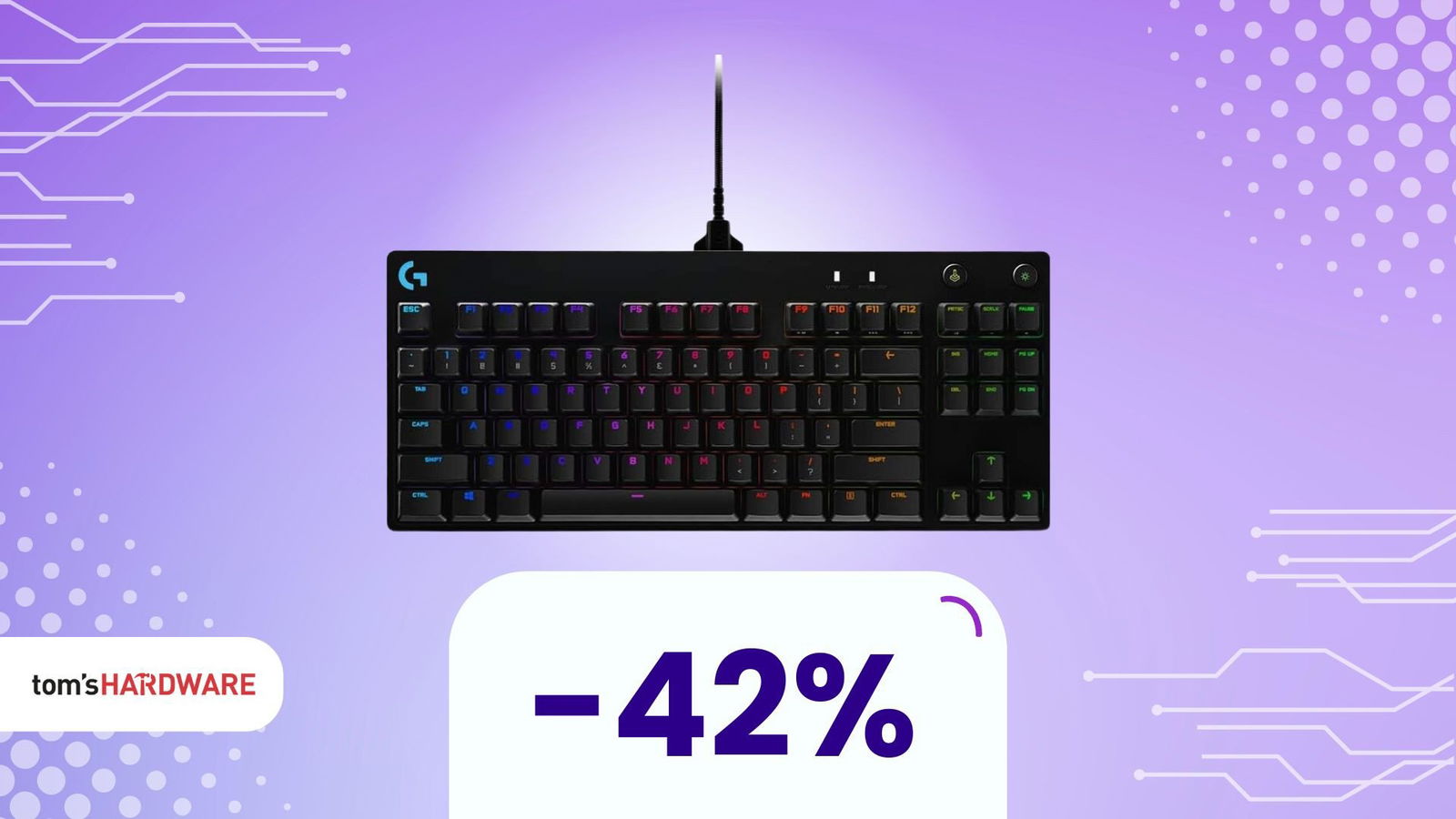 Immagine di TAGLIO DI PREZZO per questa tasiera da gaming logitech, che AFFARE! (-42%)