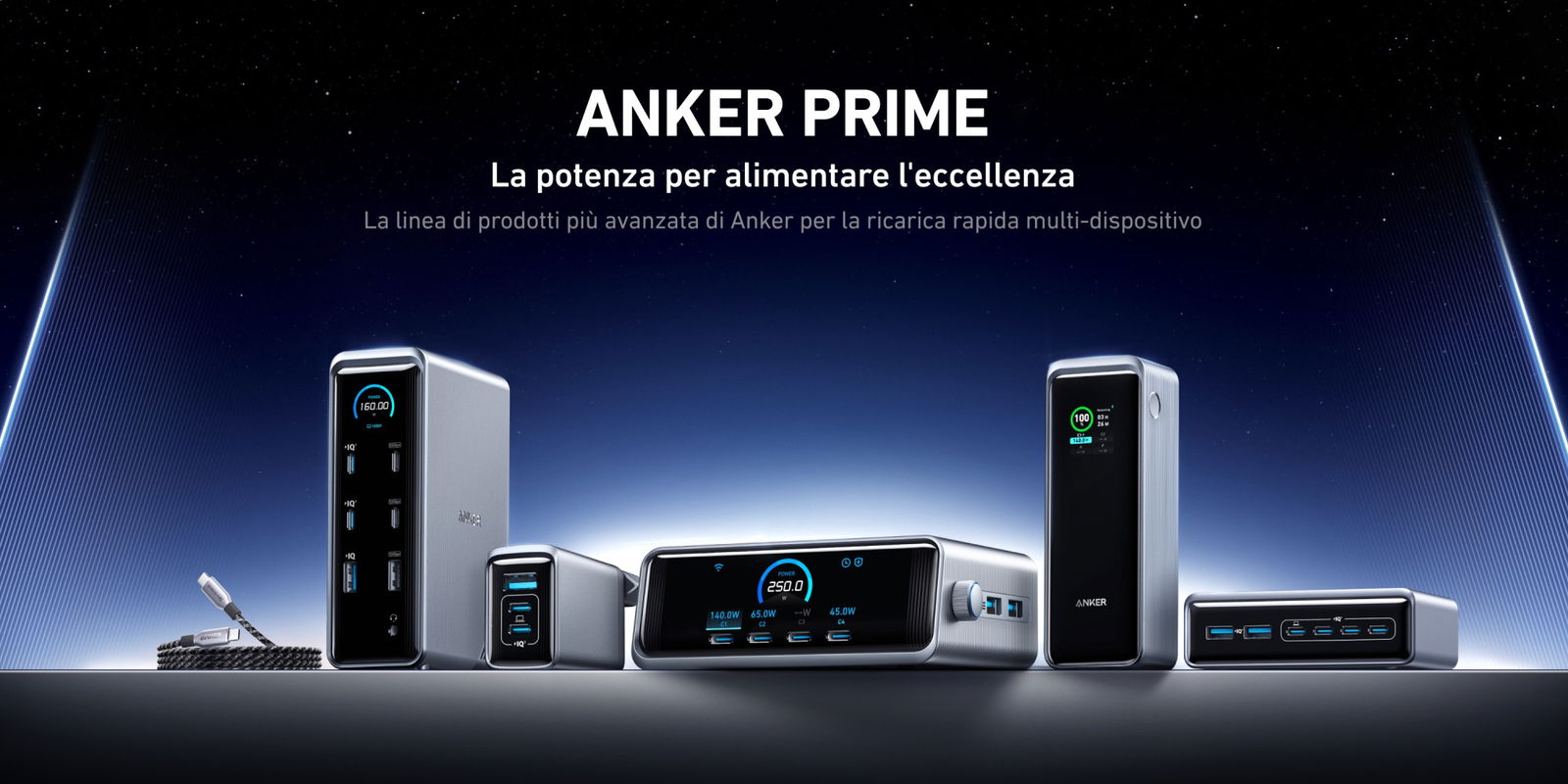 Immagine di Anker Prime: caricatori, dock e power bank fino a 250W già in sconto con questo COUPON! (-15%)