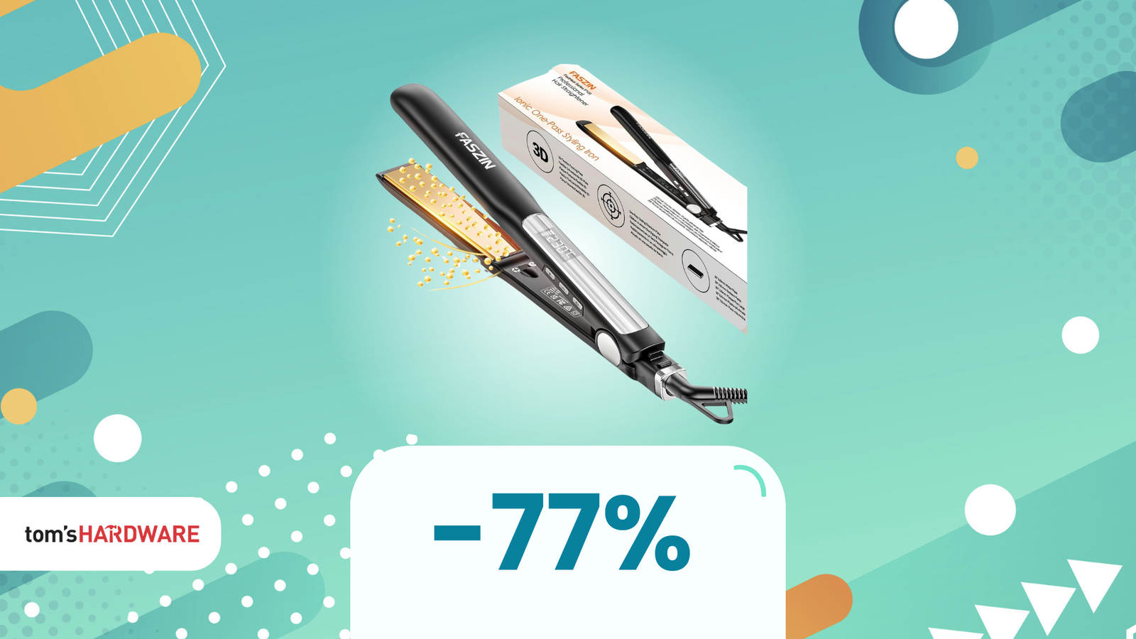 Immagine di Capelli perfetti anche in vacanza? Basta la piastra per capelli Faszin a SOLO 36€!