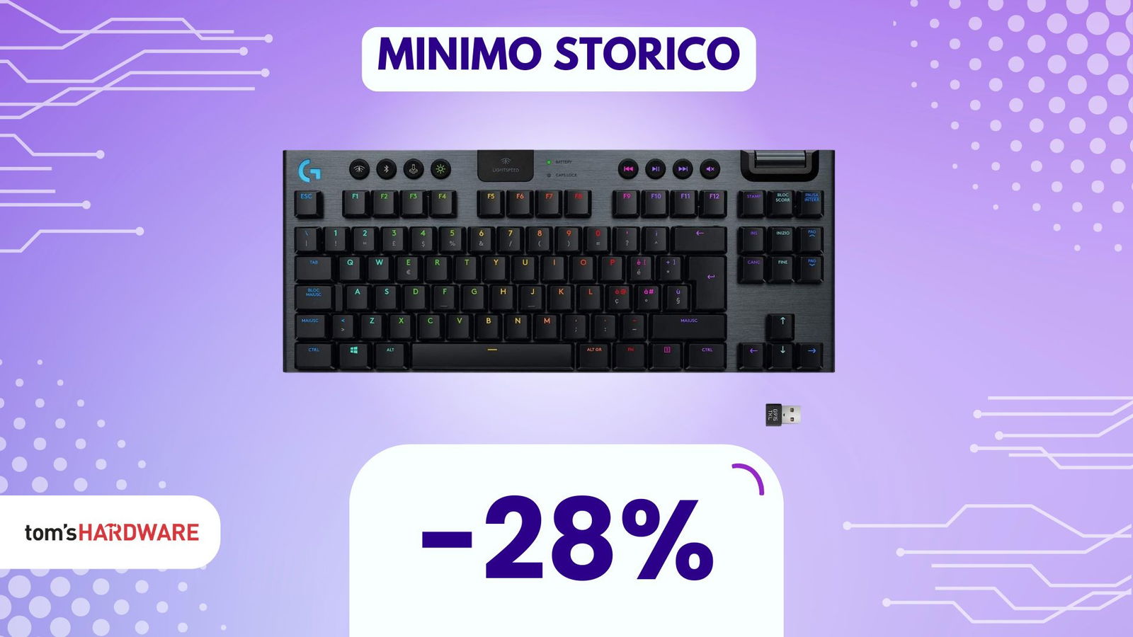 Immagine di 22mm e non sentirli: questa tastiera da gaming Logitech è una SCHEGGIA wireless! (-28%)