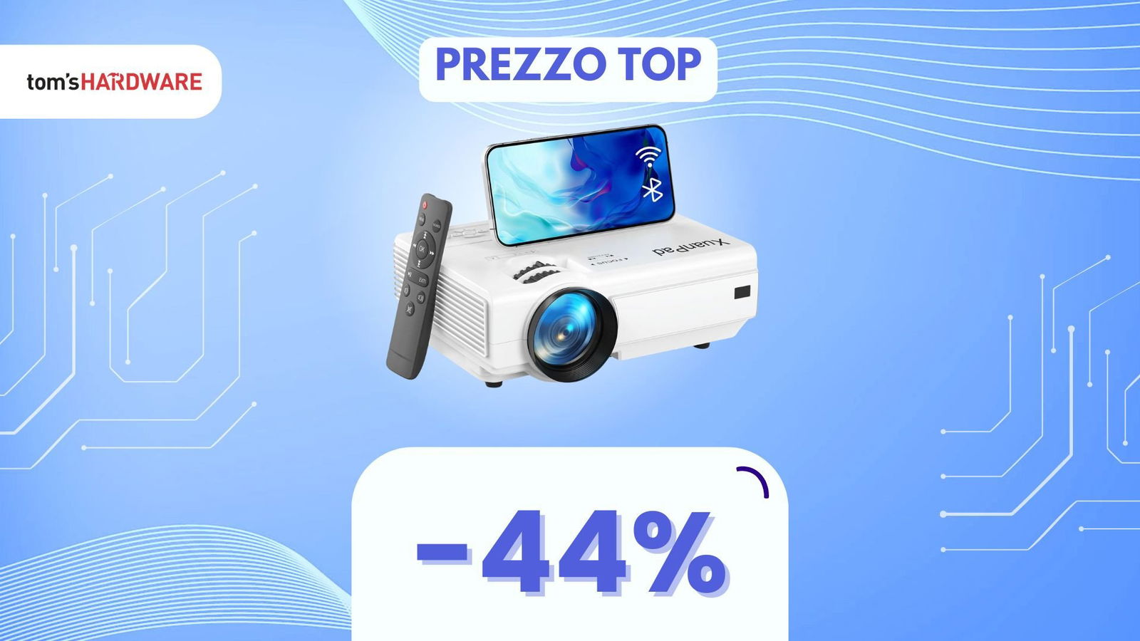 Immagine di DOPPIO SCONTO su questo mini proiettore portatile, che AFFARE! (-44%)